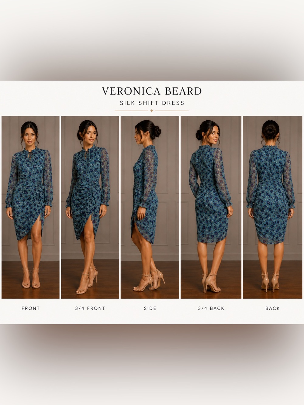 Veronica Beard Teal Silk Dress - Picture 2 of 12